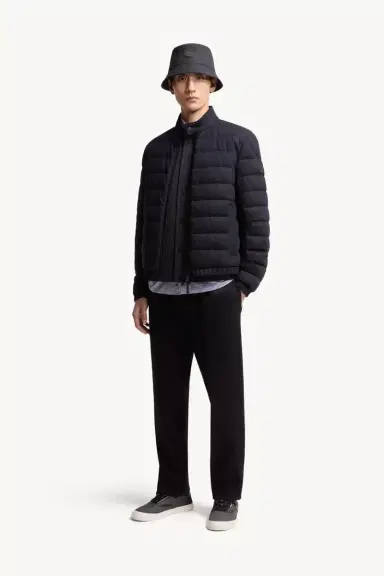 Moncler Luray Cashmere Blend Short Down Jacket | Thumbnail 3 Moncler Luray Cashmere Blend Short Down Jacket | Thumbnail 3