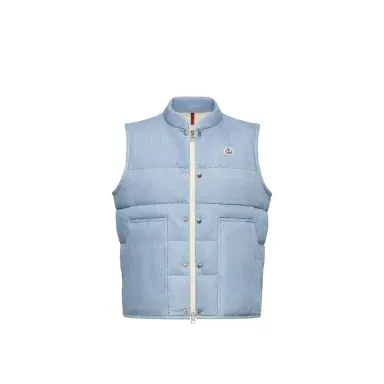 Moncler Heceta Denim Down Vest | Thumbnail 1 Moncler Heceta Denim Down Vest | Thumbnail 1