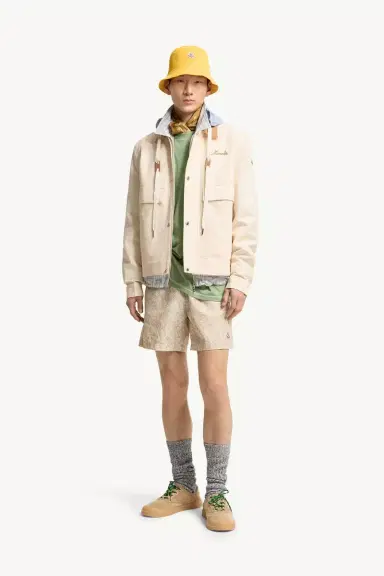 Moncler Kilke Linen & Cotton Blend Shirt Jacket | Thumbnail 3