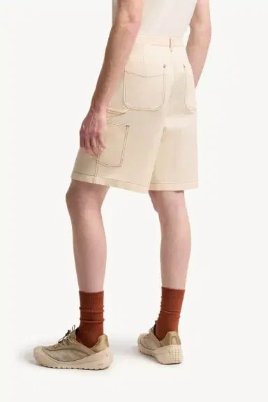 Moncler Linen & Cotton Gabardine Cargo Shorts | Thumbnail 6
