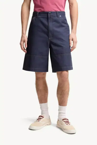 Moncler Linen & Cotton Gabardine Cargo Shorts | Thumbnail 5