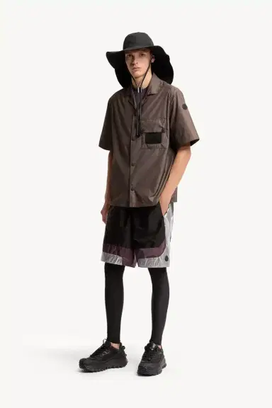 Moncler Logo Short Sleeve Shirt | Thumbnail 3 Moncler Logo Short Sleeve Shirt | Thumbnail 3