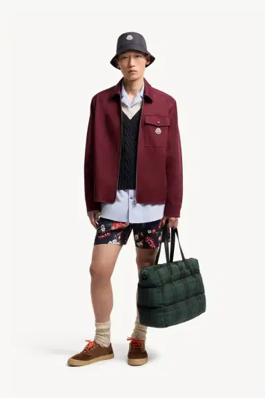 Moncler Cotton Blend Gabardine Shirt Jacket | Thumbnail 3 Moncler Cotton Blend Gabardine Shirt Jacket | Thumbnail 3