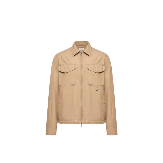 Cotton Poplin Long Sleeve Zip-up Shirt Jacket