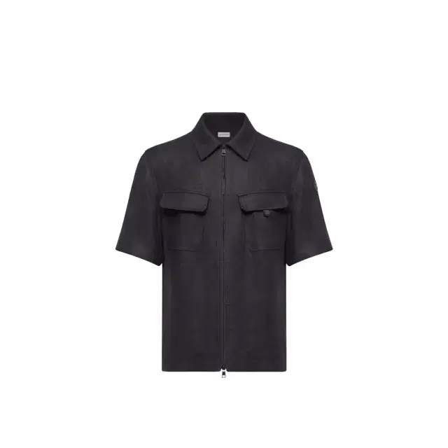Linen Twill Short Sleeve Zip-up Shirt