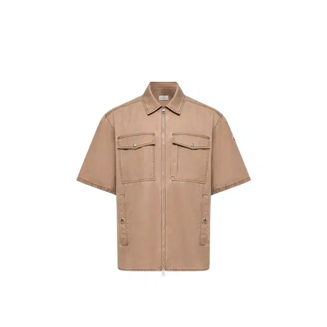Short Sleeve Cotton Zip-up Shirt Short Sleeve Cotton Zip-up Shirt