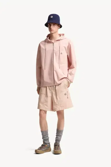 Moncler Cotton Blend Poplin Hooded Jacket | Thumbnail 3 Moncler Cotton Blend Poplin Hooded Jacket | Thumbnail 3
