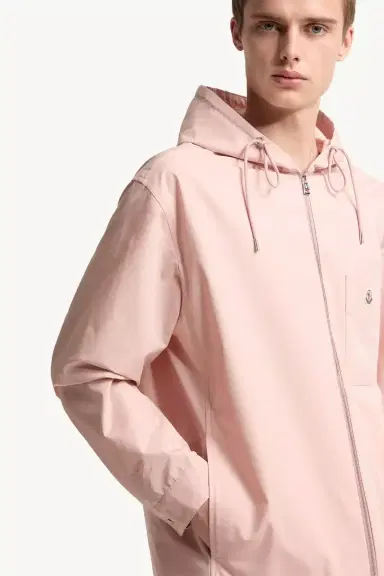 Moncler Cotton Blend Poplin Hooded Jacket | Thumbnail 7 Moncler Cotton Blend Poplin Hooded Jacket | Thumbnail 7