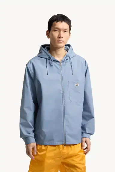 Moncler Cotton Blend Poplin Hooded Shirt Jacket | Thumbnail 5 Moncler Cotton Blend Poplin Hooded Shirt Jacket | Thumbnail 5