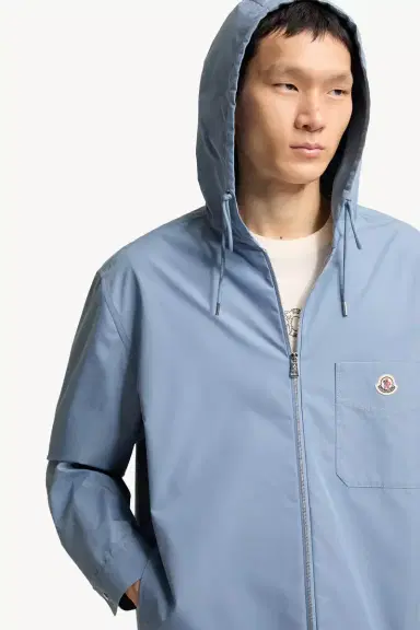 Moncler Cotton Blend Poplin Hooded Shirt Jacket | Thumbnail 8 Moncler Cotton Blend Poplin Hooded Shirt Jacket | Thumbnail 8