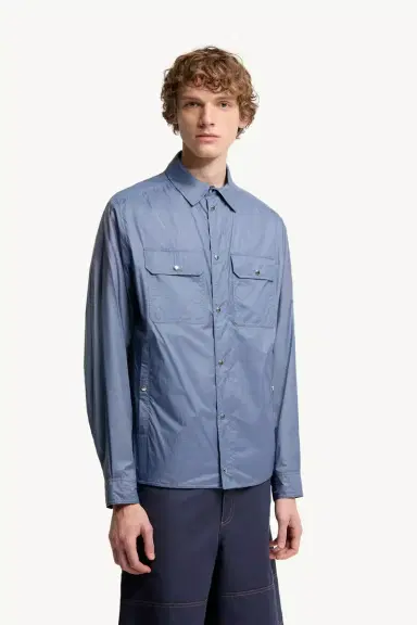 Moncler Logo Patch Long Sleeve Shirt Jacket | Thumbnail 5 Moncler Logo Patch Long Sleeve Shirt Jacket | Thumbnail 5