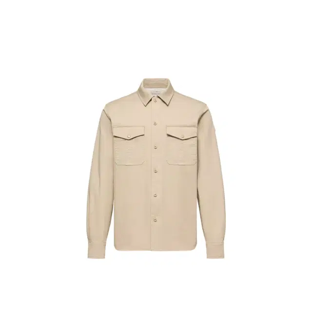 Cotton Blend Gabardine Long Sleeve Shirt