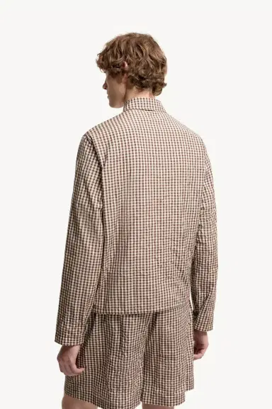 Moncler Vichy Cotton Blend Zip-up Shirt Jacket | Thumbnail 6