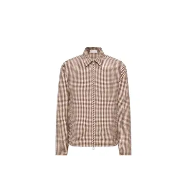 Moncler Vichy Cotton Blend Zip-up Shirt Jacket | Thumbnail 1