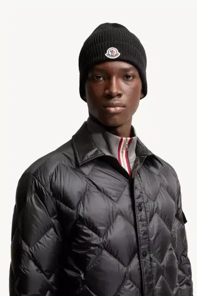 Moncler Logo Cotton Beanie | Thumbnail 3