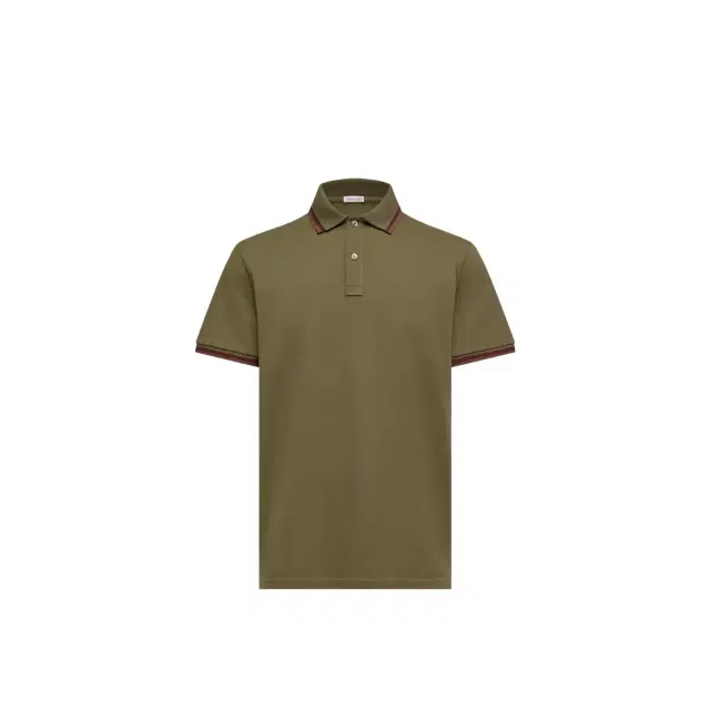 Double Collar Cotton Piquet Polo Shirt