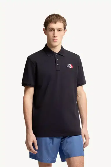 Moncler Logo Patch Cotton Piquet Polo Shirt | Thumbnail 5 Moncler Logo Patch Cotton Piquet Polo Shirt | Thumbnail 5