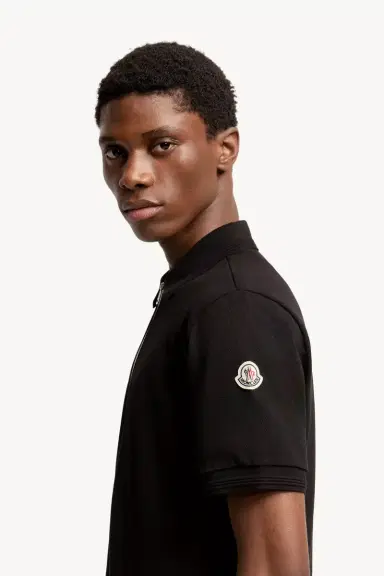 Moncler Tricolor-trimmed Cotton Polo Shirt | Thumbnail 3 Moncler Tricolor-trimmed Cotton Polo Shirt | Thumbnail 3