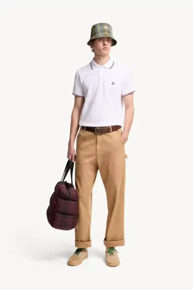 Moncler Tricolor-trimmed Cotton Piquet Polo Shirt | Thumbnail 2 Moncler Tricolor-trimmed Cotton Piquet Polo Shirt | Thumbnail 2