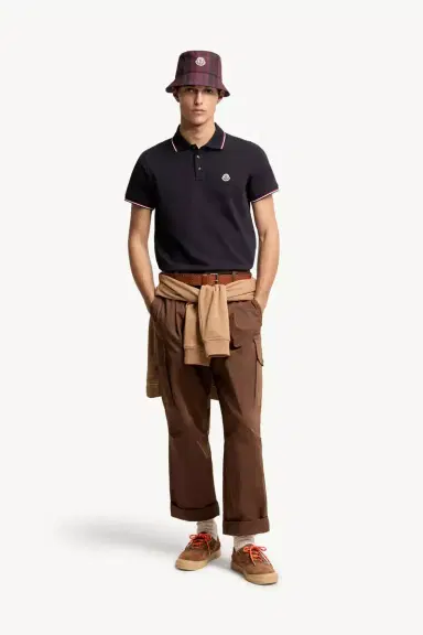 Moncler Tricolor-trimmed Cotton Piquet Polo Shirt | Thumbnail 3 Moncler Tricolor-trimmed Cotton Piquet Polo Shirt | Thumbnail 3