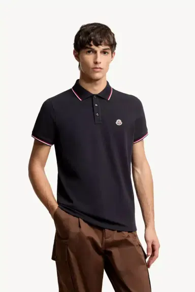 Moncler Tricolor-trimmed Cotton Piquet Polo Shirt | Thumbnail 5 Moncler Tricolor-trimmed Cotton Piquet Polo Shirt | Thumbnail 5