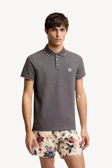 Moncler Tricolor-trimmed Cotton Piquet Polo Shirt | Thumbnail 5 Moncler Tricolor-trimmed Cotton Piquet Polo Shirt | Thumbnail 5