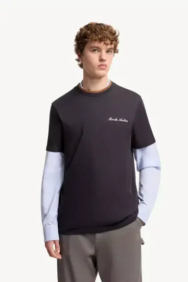 Moncler Embroidered Logo Cotton T-shirt | Thumbnail 4 Moncler Embroidered Logo Cotton T-shirt | Thumbnail 4