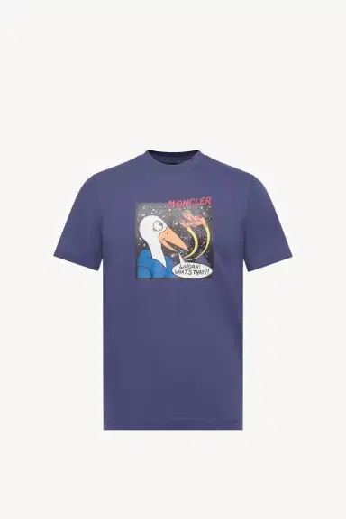 Moncler Space Monduck Cotton T-shirt | Thumbnail 2 Moncler Space Monduck Cotton T-shirt | Thumbnail 2