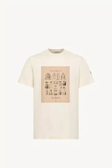 Moncler Safari Wardrobe Print Cotton T-shirt | Thumbnail 2