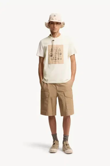 Moncler Safari Wardrobe Print Cotton T-shirt | Thumbnail 3