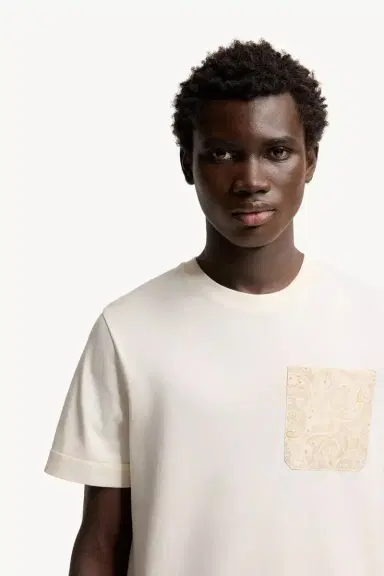 Moncler Paisley Print Cotton T-shirt | Thumbnail 6