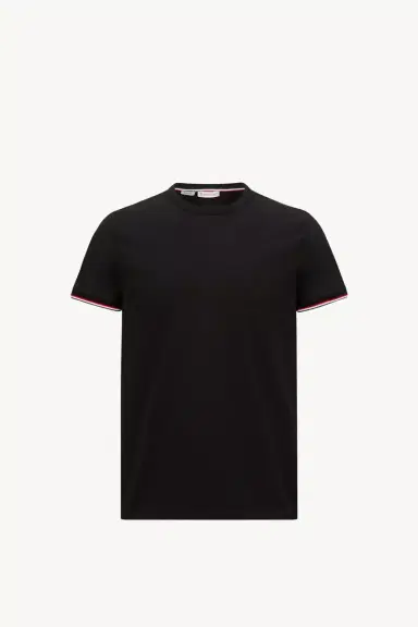 Moncler Tricolor-trimmed Cotton T-shirt | Thumbnail 2