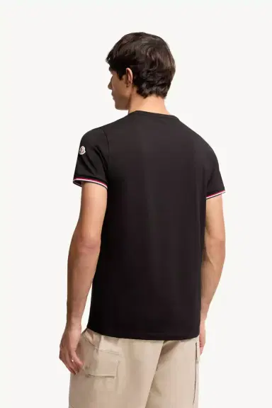 Moncler Tricolor-trimmed Cotton T-shirt | Thumbnail 6