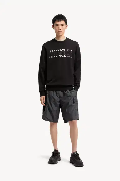 Moncler Logo Cotton Jersey Long Sleeve T-shirt | Thumbnail 3