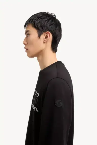 Moncler Logo Cotton Jersey Long Sleeve T-shirt | Thumbnail 4