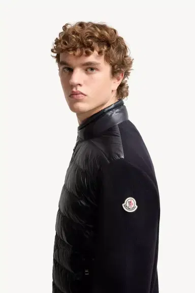 Moncler Padded Wool Zip-up Cardigan | Thumbnail 4 Moncler Padded Wool Zip-up Cardigan | Thumbnail 4