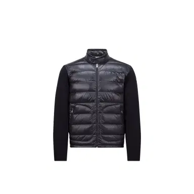 Moncler Padded Wool Zip-up Cardigan | Thumbnail 1 Moncler Padded Wool Zip-up Cardigan | Thumbnail 1