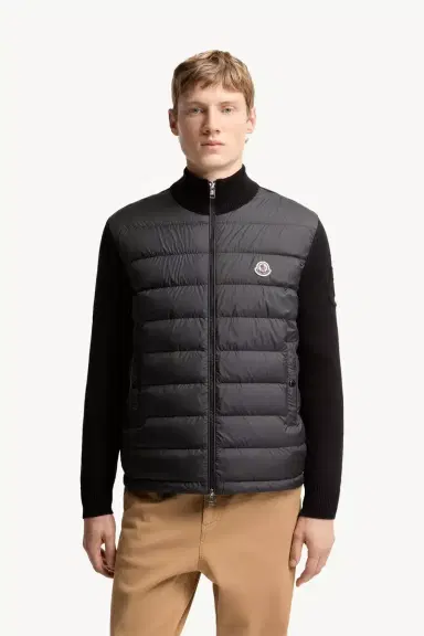 Moncler Padded Zip-up Cotton Cardigan | Thumbnail 5 Moncler Padded Zip-up Cotton Cardigan | Thumbnail 5