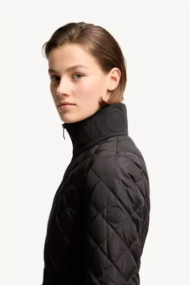 Moncler Balsamine Geometric-quilted Short Down Jacket | Thumbnail 4 Moncler Balsamine Geometric-quilted Short Down Jacket | Thumbnail 4