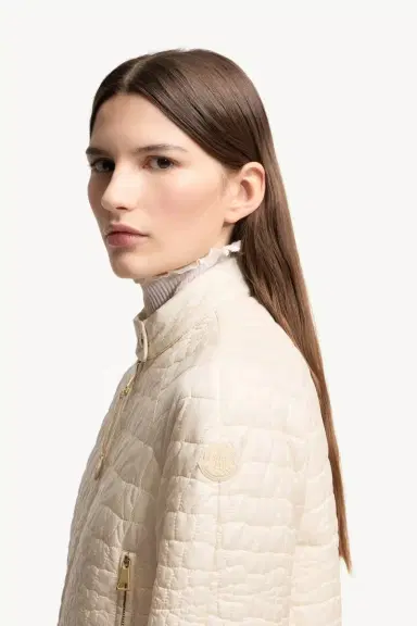 Moncler Aubrieta Geometric-quilted Short Down Jacket | Thumbnail 4 Moncler Aubrieta Geometric-quilted Short Down Jacket | Thumbnail 4