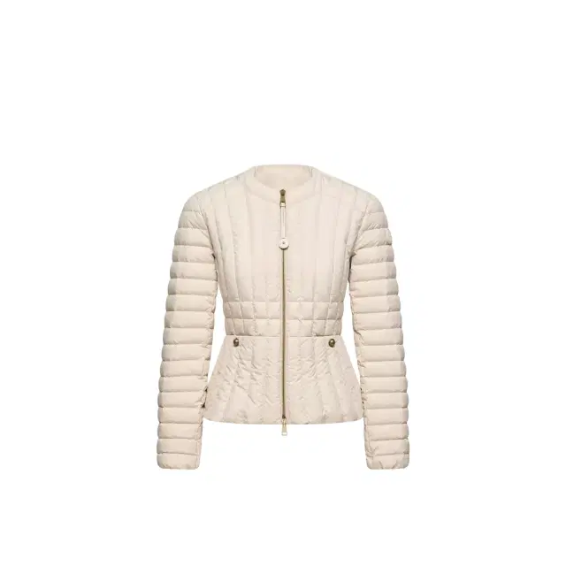 Moncler Menthe Vertical-quilted Short Down Jacket