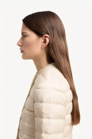 Moncler Fleurs Bouclé-trimmed Short Down Jacket | Thumbnail 4 Moncler Fleurs Bouclé-trimmed Short Down Jacket | Thumbnail 4