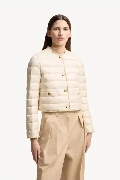 Moncler Fleurs Bouclé-trimmed Short Down Jacket | Thumbnail 5 Moncler Fleurs Bouclé-trimmed Short Down Jacket | Thumbnail 5