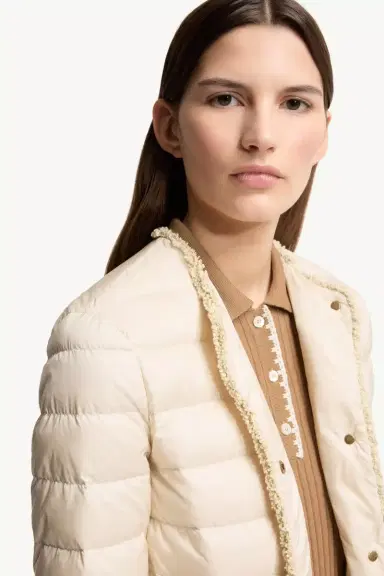 Moncler Fleurs Bouclé-trimmed Short Down Jacket | Thumbnail 7 Moncler Fleurs Bouclé-trimmed Short Down Jacket | Thumbnail 7