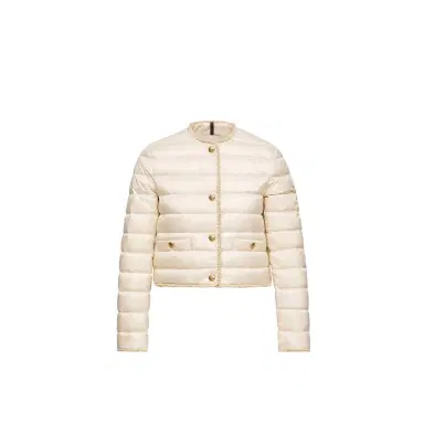 Moncler Fleurs Bouclé-trimmed Short Down Jacket | Thumbnail 1 Moncler Fleurs Bouclé-trimmed Short Down Jacket | Thumbnail 1