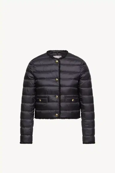 Moncler Fleurs Bouclé-trimmed Short Down Jacket | Thumbnail 2 Moncler Fleurs Bouclé-trimmed Short Down Jacket | Thumbnail 2