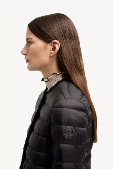 Moncler Fleurs Bouclé-trimmed Short Down Jacket | Thumbnail 4 Moncler Fleurs Bouclé-trimmed Short Down Jacket | Thumbnail 4