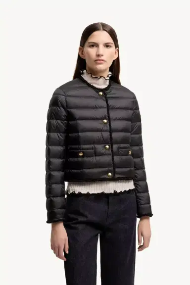 Moncler Fleurs Bouclé-trimmed Short Down Jacket | Thumbnail 5 Moncler Fleurs Bouclé-trimmed Short Down Jacket | Thumbnail 5