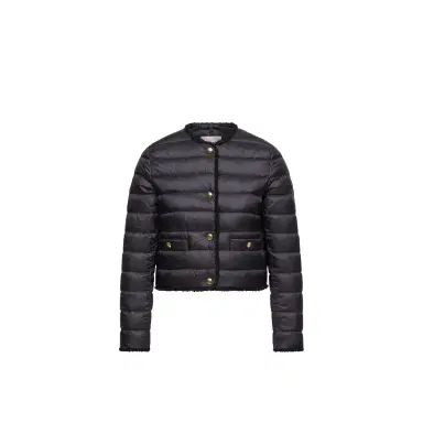 Moncler Fleurs Bouclé-trimmed Short Down Jacket | Thumbnail 1 Moncler Fleurs Bouclé-trimmed Short Down Jacket | Thumbnail 1