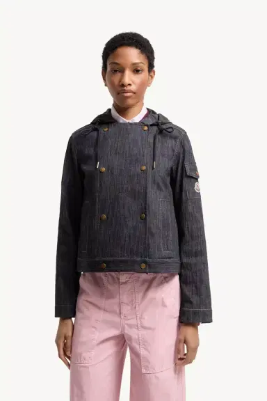 Moncler Diervilla Hooded Double-breasted Denim Jacket | Thumbnail 5 Moncler Diervilla Hooded Double-breasted Denim Jacket | Thumbnail 5